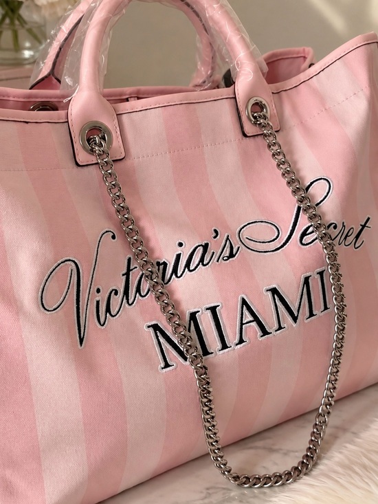 Victoria's Secret Handbags - Victoria’s Secret Limited Edition Miami City Exclusive Pink Tote  Bag